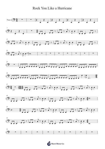 Rock You Like a Hurricane Sheet Music by castillomanue-Arr.Eipsridge Zangphne