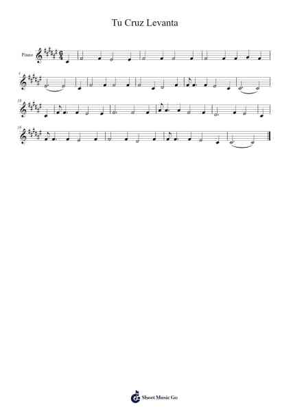 Tu Cruz Levanta Sheet Music by vanaparra-Arr.Linjane Barcox