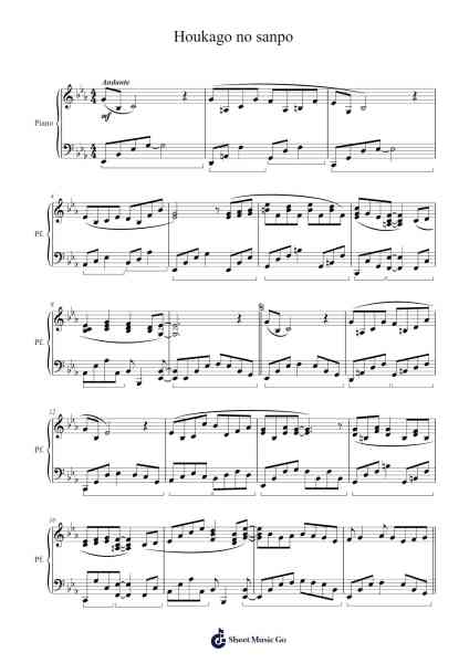 Houkago no Sanpo Sheet Music by Alessio Marchi Beldi-Arr.Nelrist Hornrias