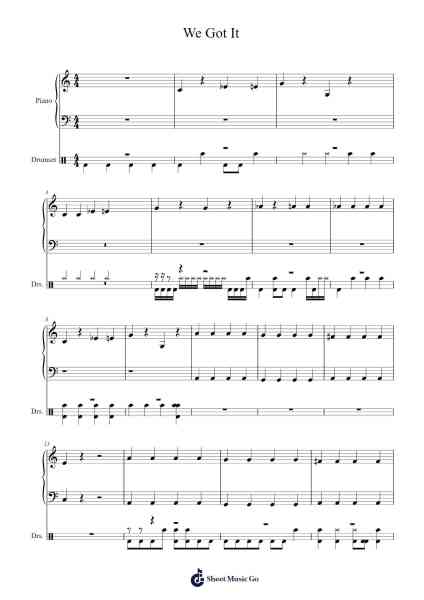 We Got It Sheet Music by Raely-Arr.Wildech Mopold
