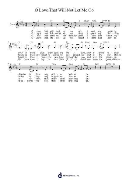 O Love That Will Not Let Me Go Sheet Music by Christopher Miner-Arr.Crodre Kipqe