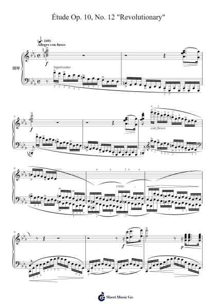 Étude Op. 10, No. 12 "Revolutionary" Sheet Music by Frédéric Chopin-Arr.Haleale Quildy