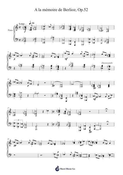 A la mémoire de Berlioz, Op.52 Sheet Music by Cyril Plante-Arr.Joeswift Mcyves
