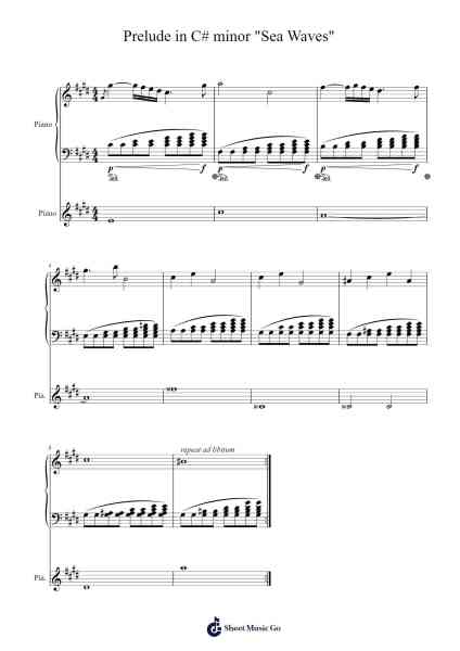 Prelude in C# minor "Sea Waves" Sheet Music by atmaninov-Arr.Terwyatt Hangan