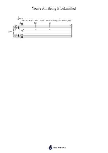 You're All Being Blackmailed Sheet Music by victoriaclue-Arr.Bardtrid