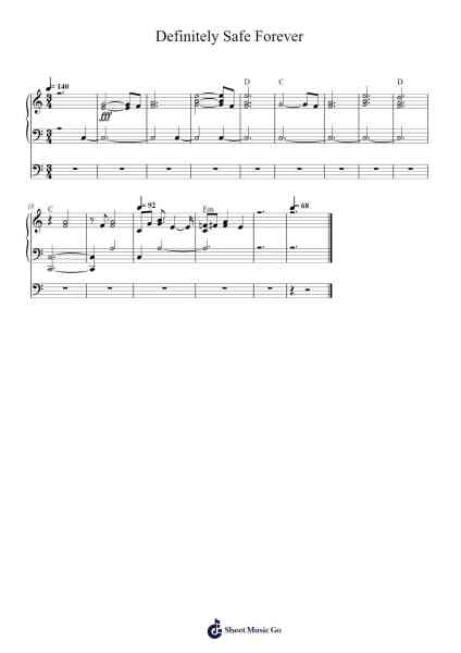 Definitely Safe Forever Sheet Music by James Roach/Toby Fox-Arr.Yecent