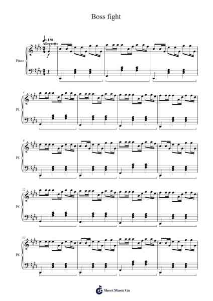 Boss fight Sheet Music by F. Tronch-Arr.Montbrook