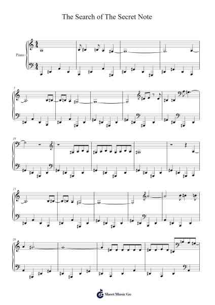 The Search of The Secret Note Sheet Music by Josiah Bayne-Arr.Dondike Caevier