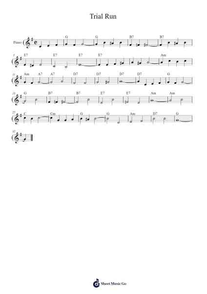 Trial Run Sheet Music by Bryon Bonnett-Arr.Galsnick Theothew