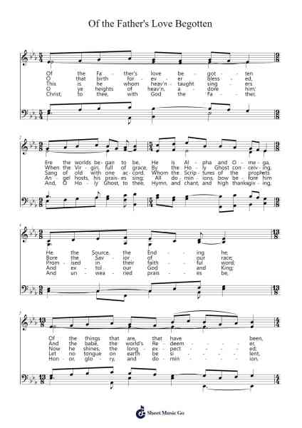 Of the Father's Love Begotten Sheet Music by Charles Winfred Douglas-Arr.Vinpeare