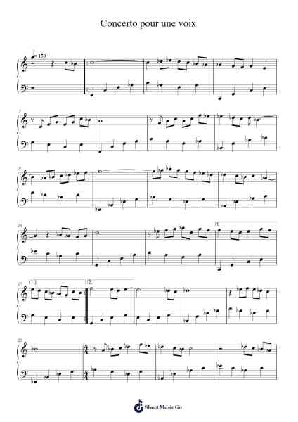 Concerto pour une voix Sheet Music by Saint Preux-Arr.Ruthives Sibylxy