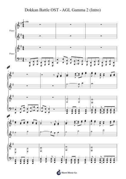 Dokkan Battle OST - AGL Gamma 2 (Intro) Sheet Music by notsowiseone-Arr.Rexlin Clachad