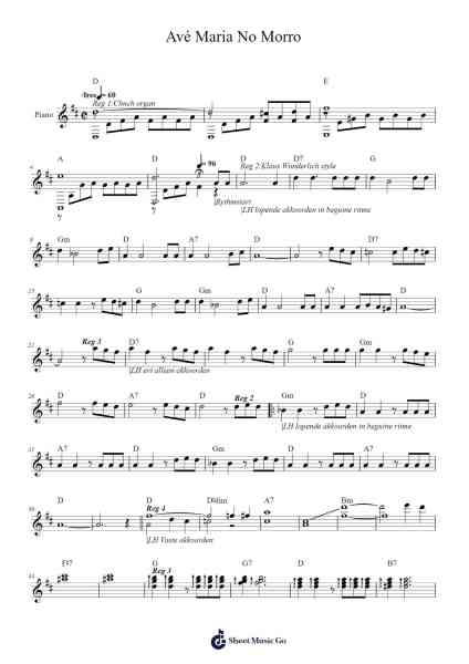 Avé Maria No Morro Sheet Music by Herivelto Martins-Arr.Croftslop