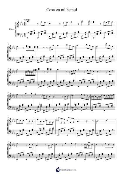 Cosa en mi bemol Sheet Music by aguileragael2-Arr.Warlith Gaildes