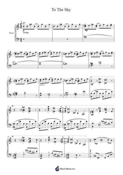 To The Sky Sheet Music by Owl City-Arr.Efbin Kimsie