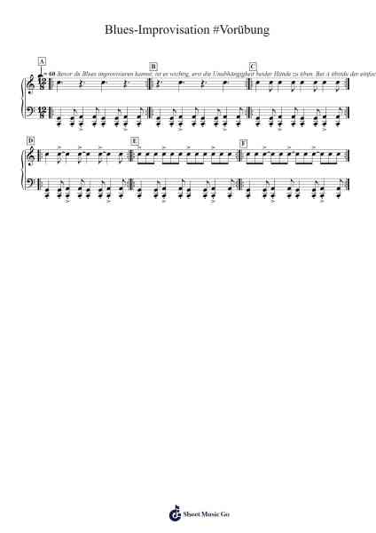 Blues-Improvisation #Vorübung Sheet Music by Martin Senn-Arr.Arabias