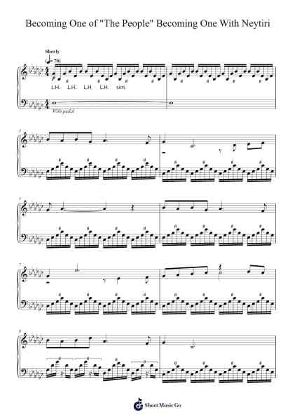 Becoming One of "The People" Becoming One With Neytiri Sheet Music by James Horner-Arr.Viten Sun