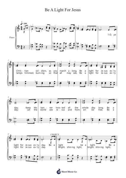 Be A Light For Jesus Sheet Music by Benjamin F. Sims-Arr.Holmesmax