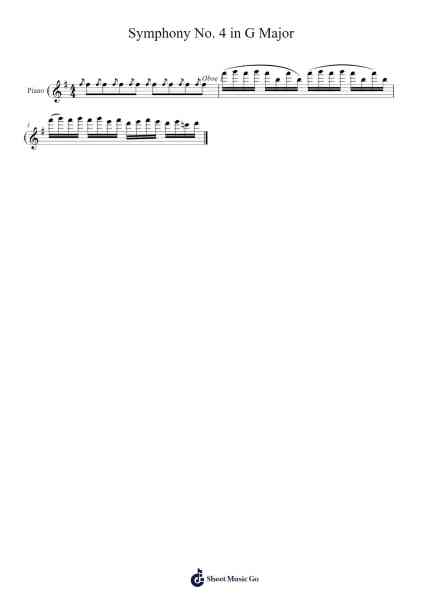 Symphony No. 4 in G Major Sheet Music by Gustav Mahler-Arr.Ivescan Nelral