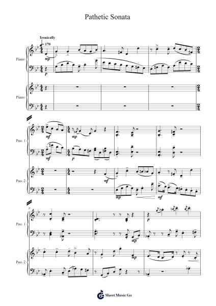 Pathetic Sonata Sheet Music by Unknown author-Arr.Dougvid Gasrias