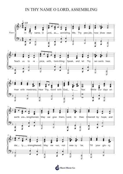 IN THY NAME O LORD, ASSEMBLING Sheet Music by Davebel-Arr.Pojudd Sheishua