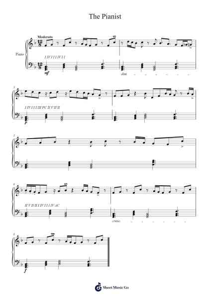 The Pianist Sheet Music by Kristobal Hoch-Arr.Peay