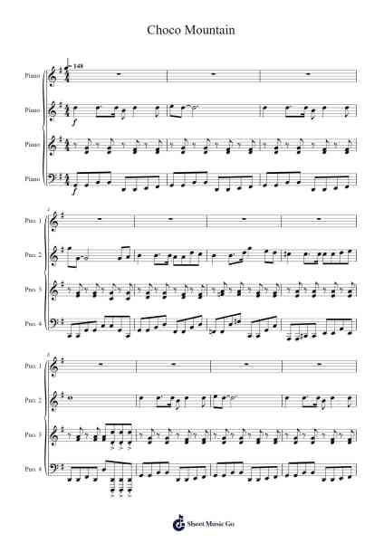 Choco Mountain Sheet Music by Kenta Nagata-Arr.Boycegold