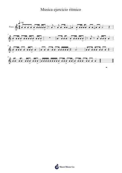 Musica ejercicio ritmico 樂譜由 Donovan Yunk - 編曲 Humeleen Bachnat