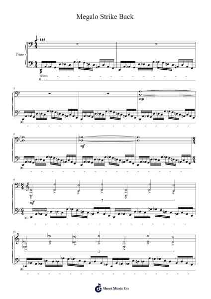 Megalo Strike Back Sheet Music by Toby Fox/Musical Brit/Daniel Major-Arr.Wrighttab