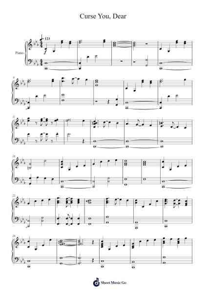 Curse You, Dear Sheet Music by Noriyuki Asakura-Arr.Manpiers