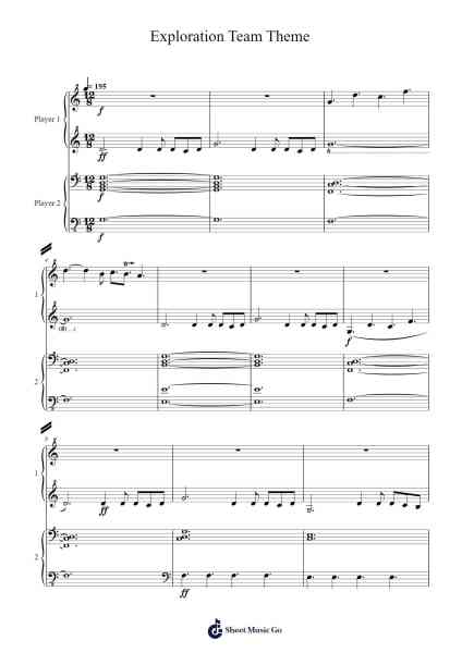 Exploration Team Theme Sheet Music by Arata Iiyoshi/Hideki Sakamoto/Keisuke Ito/Ken-ichi Saito/Yoshihiro Maeda-Arr.Bownio Elroytier