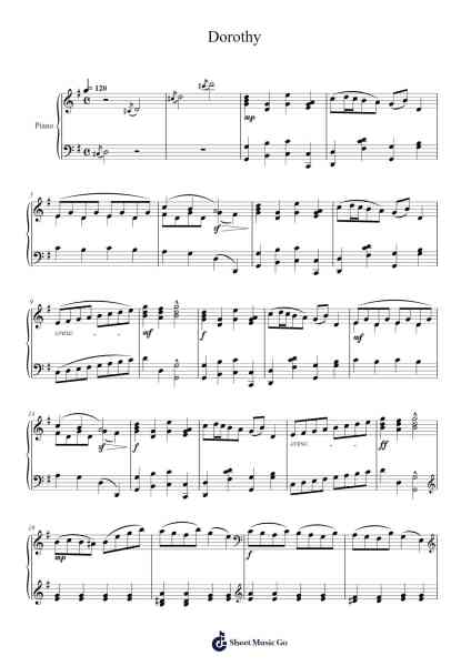 Dorothy 楽譜 by Seymour Smith-Arr.Zoetricia Smedsibyl