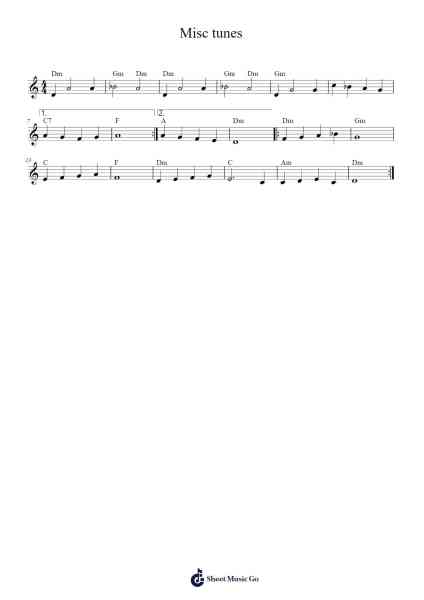 Misc tunes Sheet Music by Misc tunes-Arr.Pullamb