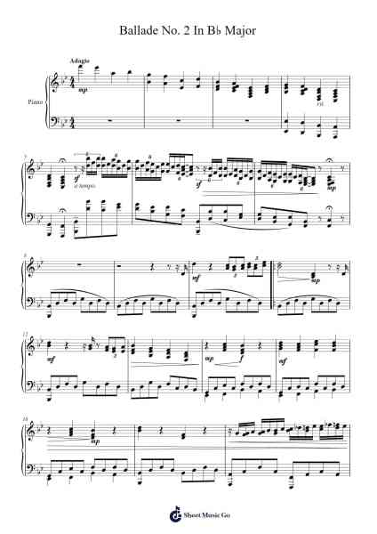 Ballade No. 2 in B-flat Major Sheet Music by Hayreed Toutment-Arr.Dwightlind