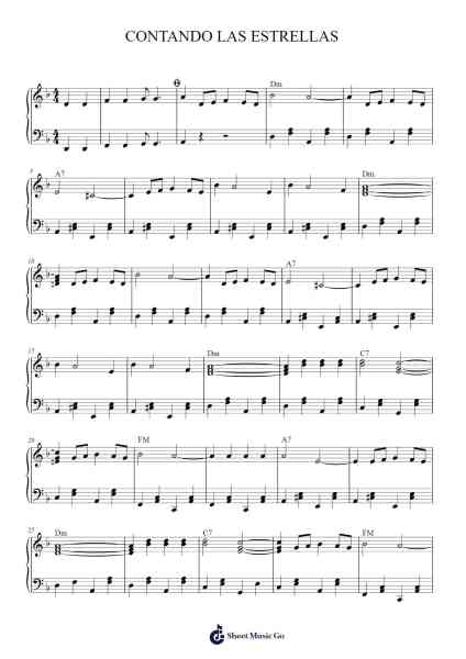 CONTANDO LAS ESTRELLAS Sheet Music by L.R. González/Severo Vietri-Arr.Hobbaird Birdsibyl