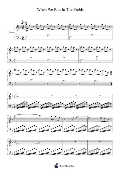 When We Ran In The Fields Sheet Music by Cookham Hanharine-Arr.Cromflower Raeck