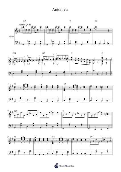 Antonieta 乐谱由 Domingo Bethancourt - 编曲 Tofrances