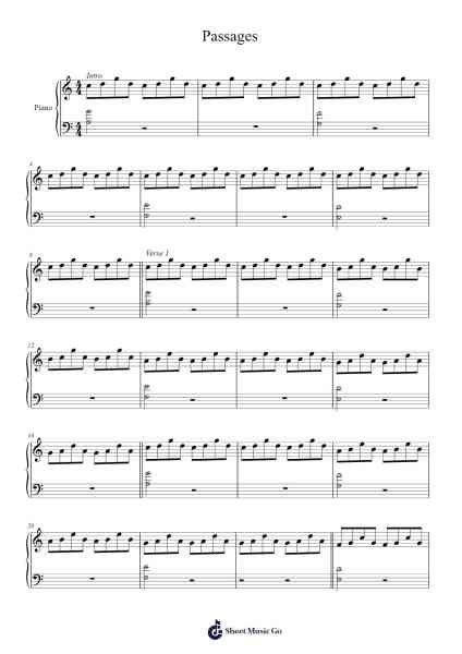 Passages 樂譜由 Lianne Rhule - 編曲 Palo