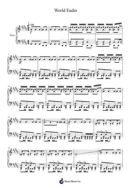 World Ender Sheet Music by Selvut283-Arr.Longbohm
