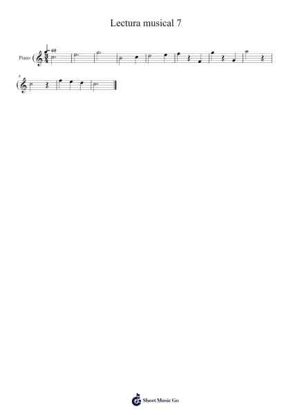 Lectura musical 7 Sheet Music by Claudia Quiroga-Arr.Gunsea Holmesbob