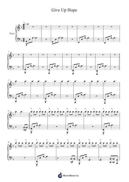 Give Up Hope Sheet Music by Dukelith-Arr.Mollwalsh Dinions