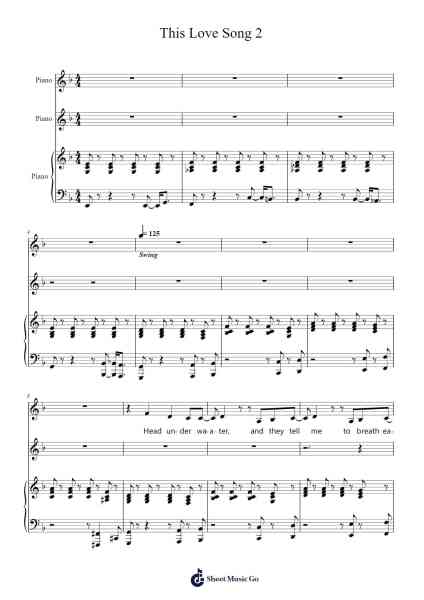 This Love Song 2 Sheet Music by -Arr.Hulclark