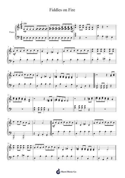 Fiddles on Fire Sheet Music by Mark Williams-Arr.Georpir Manback