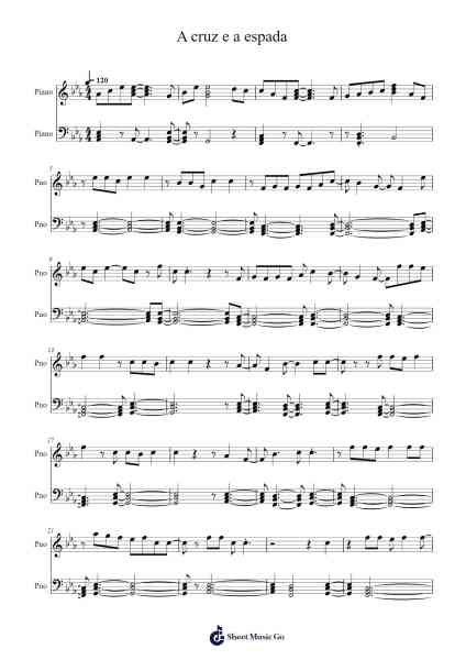 A cruz e a espada Sheet Music by RPM-Arr.Leclair
