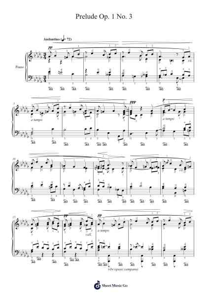 Prelude Op. 1 No. 3 Sheet Music by Karol Szymanowski-Arr.Bisay
