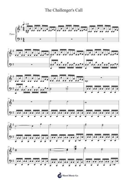 The Challenger's Call Sheet Music by Jacob Zarosa-Arr.Hobryce Cookeniei