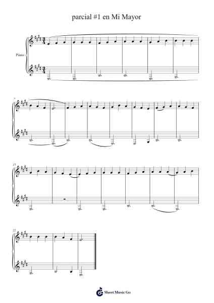 parcial #1 en Mi Mayor Sheet Music by undefined-Arr.Nanholt Walkchi
