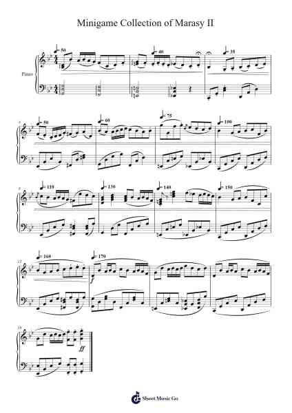 Minigame Collection of Marasy II Sheet Music by ZUN-Arr.Agsean