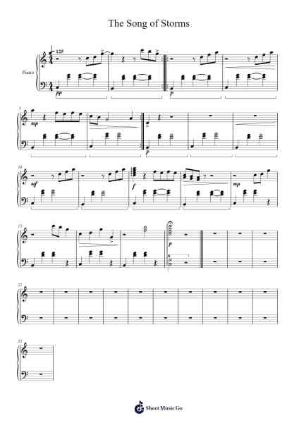 The Song of Storms Sheet Music by Koji Kondo-Arr.Jorrell