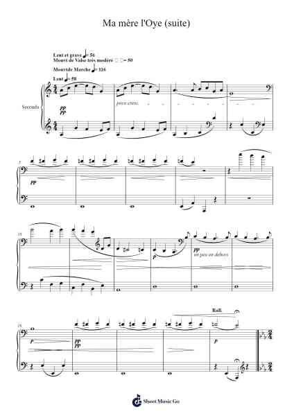 Ma mère l'Oye (suite) Sheet Music by Maurice Ravel-Arr.Gemfoe Conchey